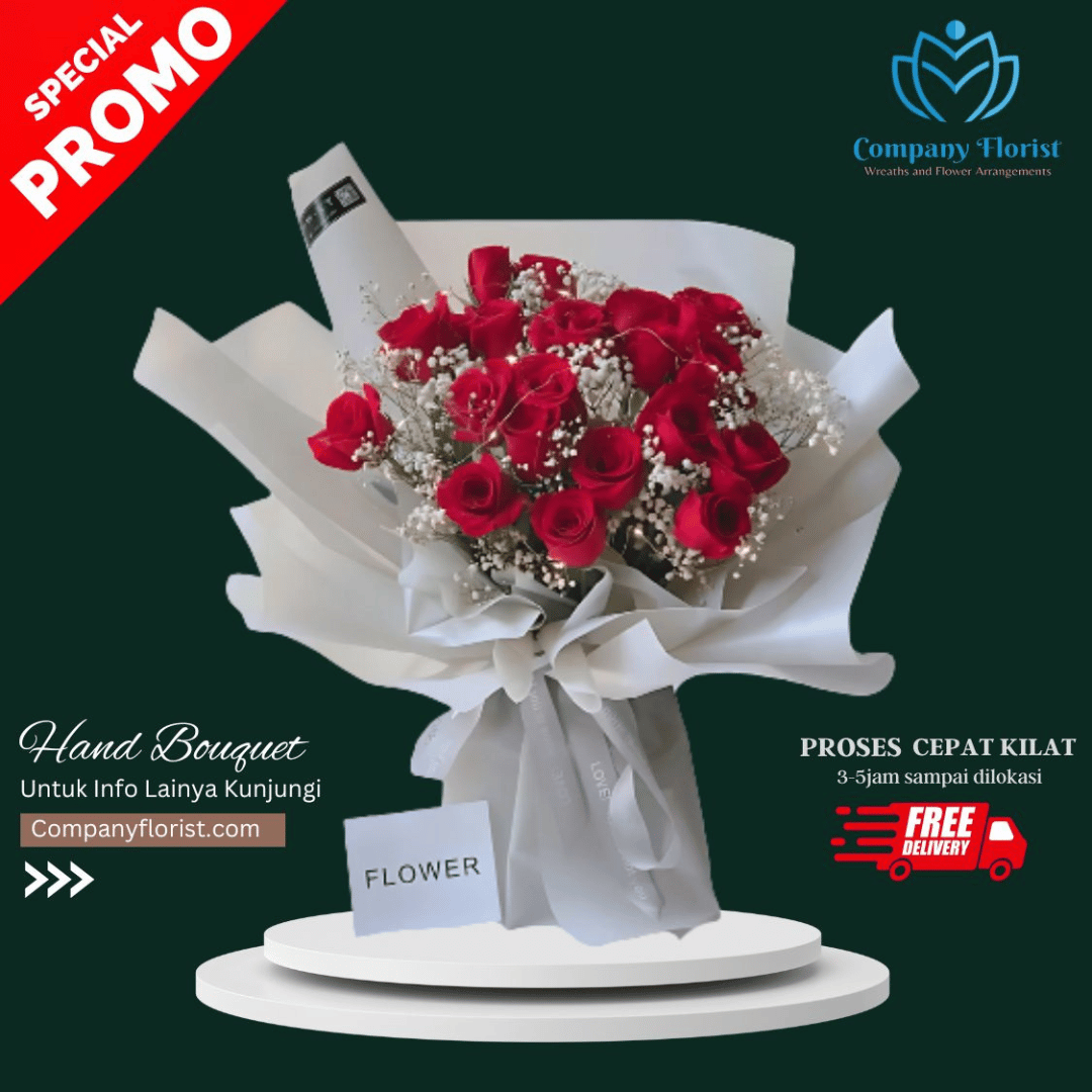 Hand Bouquet Mawar Merah Premium – Buket Romantis Terlaris